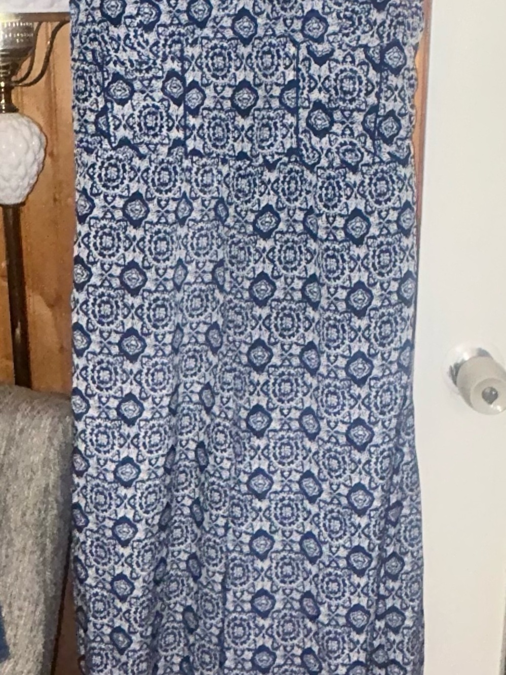 Xhilaration Blue and White Maxi Skirt